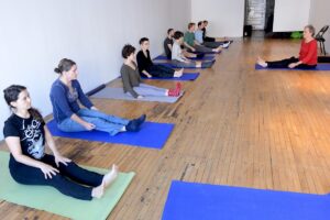 Daily morning yoga with Margaret Dragu PHOTO Henry Chan