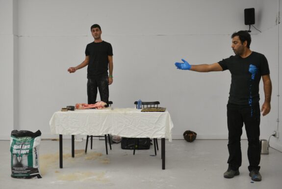 Ali Al-Fatlawi and Wathiq Al-Ameri performing at Artscape Youngplace