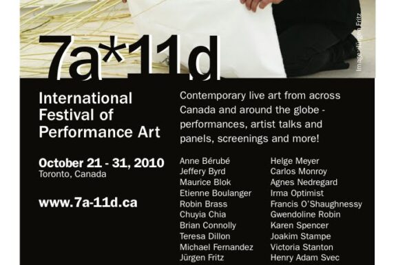 10th edition 7a*11d Internation Festival of Performance Art 2014 Poster