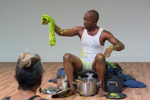 Serge Olivier Fokoua performing To dare is to do at Geary Lane