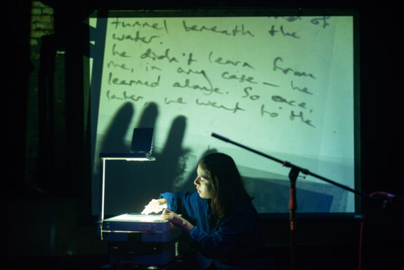 Jana Omar Elkhatib performs Notes for an intervening time at the 7a*11d festival.